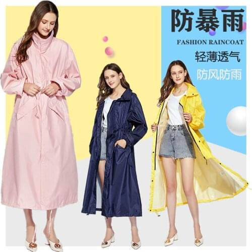 Long Raincoat Women Jacket Windbreaker Poncho Adult Hiking Outdoor Fashion Waterproof
