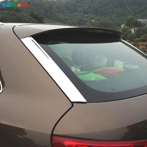 For Audi Q3 2013 2014 Chrome Accessories Pillar C Rear Window Side Decorative Cover Trims Window Decoration 2Pcs/set