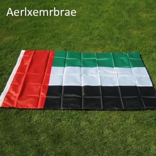 Aerlxemrbrae flag The United Arab Emirates Flag Nation 3ft x 5ft Polyester Banner Flying Custom flag