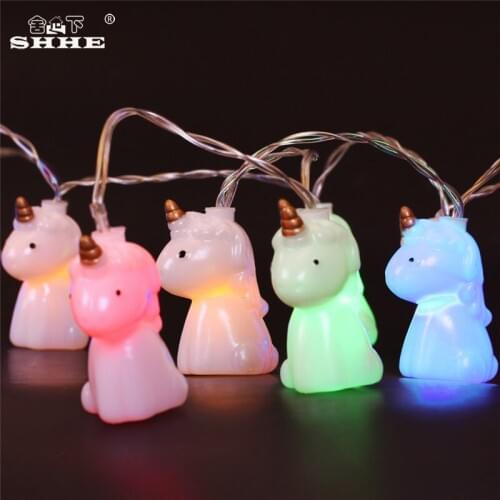 Battery Operated String Lights 2.5M 20 LED Unicorn Fairy Lights for Bedroom Garden Christmas Wedding Party Holiday Decoration