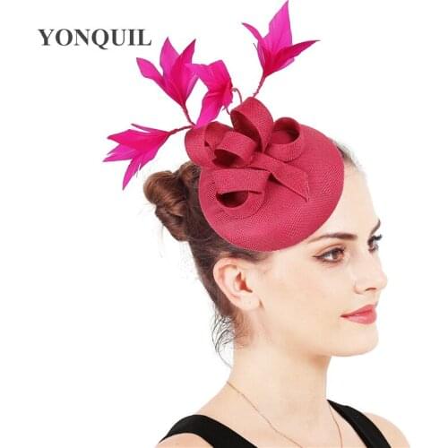 Formal Dress Occasion Fedora Cap Hair Pin Fancy Feather Headwear For Wedding Women Fascinator Headpiece Hair Clip Occasion Derby