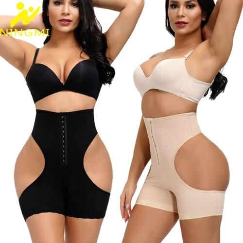 NINGMI Body Shaper Control Panties Butt Lifter Shapwear Waist Trainer Women Push Up Strap Seamless High Waist Shaping Panties