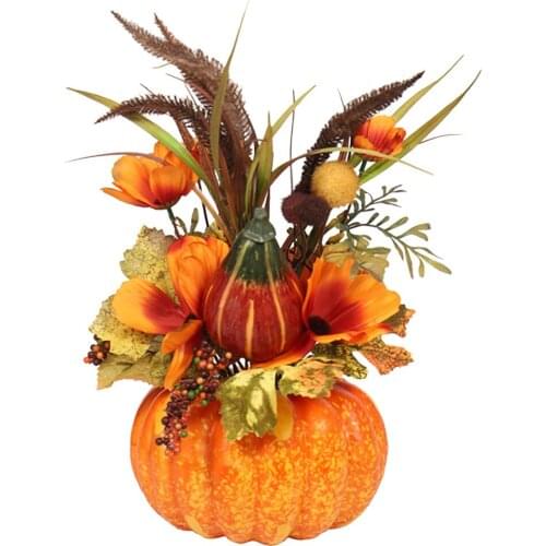 Halloween Artificial Pumpkins Floral Harvest Fake Thanksgiving Party Decors