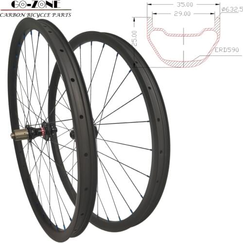Mtb wheels 29er carbon mtb wheelset 29" clincher tubeless 35x25mm symmetry shim or XD 29 inch XC AM QR/TA/boost mtb wheels 29