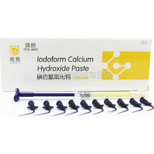 Root canal antibacterial cream containing iodoform calcium hydroxide paste