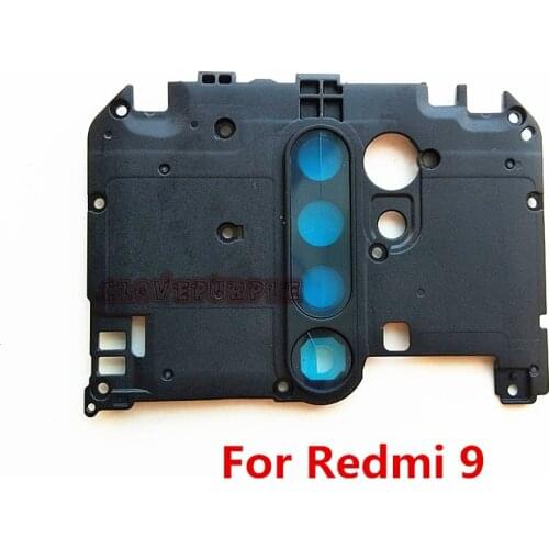 Motherboard Main Board Wifi Antenna Signal Cover with Camera Frame Holder Lens Cover Bracket For Xiaomi Redmi 9 9C