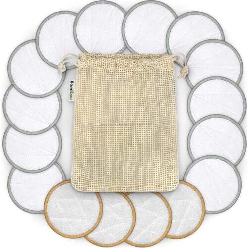 16PCS Cotton Rounds Reusable Face Cotton Pad Washable Makeup Remover Cotton Pad For Facial Cleasing Cosmetics Make Up Tools