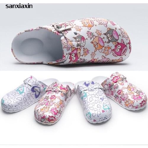Cartoon new Blue Medical Doctor Nursing Surgical Shoes Unisex Dental Hospital Medical Slipper Clean Room Beauty Salon Work Shoes