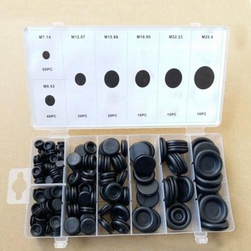 170Pcs Rubber Grommet Assortment Firewall Hole Plug Set Electrical Wire Gasket Kit 12x10x3cm