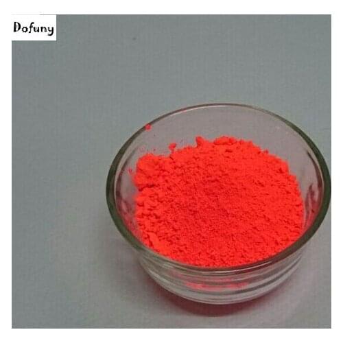 NEON Orange-Red Color Shiny Phosphor Powder Fluorescent Pigment Coating Cosmetic Pigment, Not Luminous Paint Powder