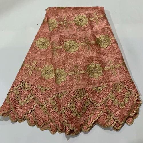 Nigerian lace fabrics 2020 high quality african french embroidery net tulle lace african guipure lace water soluble lace 5yards