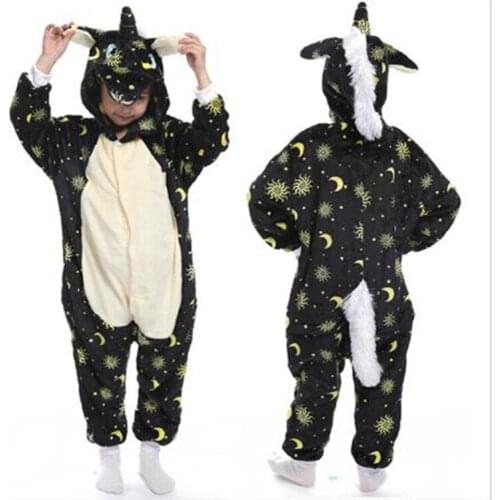 Newest Children Unicorn Pajamas Boy Girl Anime Overall Panda Pijama Onesie Kids Baby Costume Winter Animal Sleepwear Jumpsuit