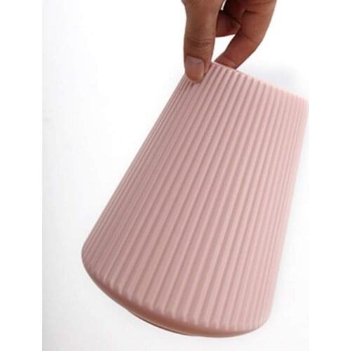 Plastic Vase Pink White Imitation Jardiniere Ceramic Flower Pot Flower Basket Flower Vase Decoration Home Nordic Decoration