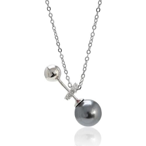 S925 Sterling Silver Pearl Necklace Female Diy Creative Design Fashion Silver Necklace Gift Jewelry for Women