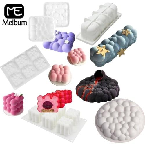 Meibum Auspicious Clouds Bubble Mousse Moulds Silicone Cake Mold Pastry Decorating Tools Non-Stick Dessert Baking Bakeware