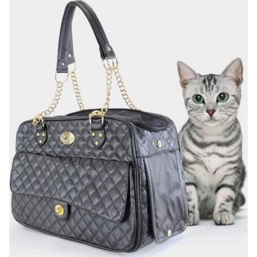 Crocodile PU Leather Dog Bag Cat Bag Dog Carrier Tote Luggage Bag Cat Traveling Portable Shoulder Bag Convenient Fashion