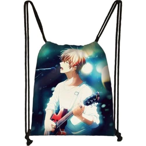 Anime Given Sato Mafuyu Drawstring Bag Women Casual Backpacks For Teenagers Cartoon Softback Large Capability Shoe Bag Gift