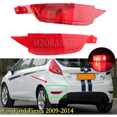 Rear Bumper Reflector Light For Ford Fiesta 2009 2010 2011 2012 2013 2014 Car Accessories Stop Brake Tail Signal Lamp