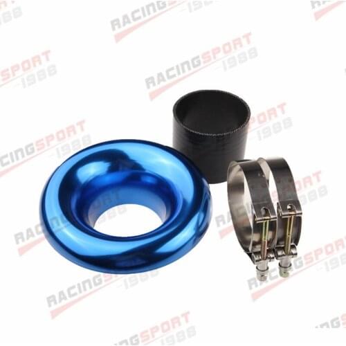 UNIVERSAL 3.5" BLUE VELOCITY STACK FOR COLD/RAM ENGINE AIR INTAKE/TURBO HORN
