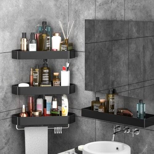 Bathroom Shower Shelf Organizer Towel Shampoo Storage Rack Holder Bathroom Hardware Corner Shelf Home Kitchen Wall Mounted Shelf
