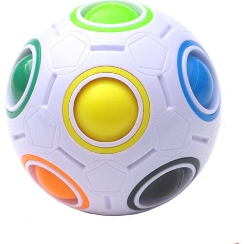 Magic Ball Shaped Magic Soccer Creative Children\s Educational Toys Rainbow Ball Rainbow Press Cube Colorful Hol