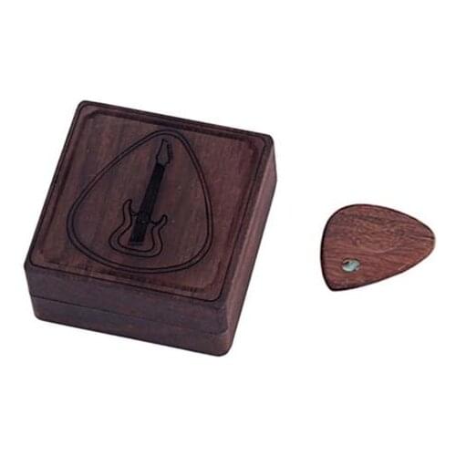 Guitar Picks Rosewood Storage Box Electric Guitar Picks Container Display Box Guitarra Accessories Stringed Musical Instrument