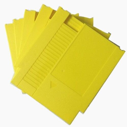 Yellow color 72 Pins Game Cartridge Replacement Plastic Shell For NES