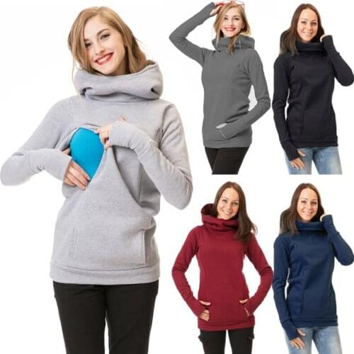 Womens Solid Color Hoodies Casual Long Sleeve Sweatshirt Zipper Up Hooded Fashion Pullovers Tops Spring Autumn