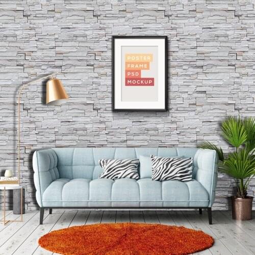 0.45*10M Large Imitation Brick Wall Sticker Living Room Bedroom Hotel Cafe Decoration Waterproof Wall Covering Adhesive Poster