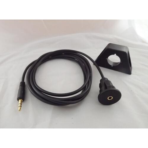 1pcs Car Dash Flush Mount 3.5mm M/F Aux Audio Socket Extension Adapter Cable Lead 3ft 6ft