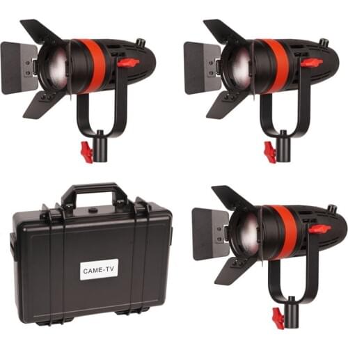 3 Pcs CAME-TV Boltzen 55w Fresnel Focusable Led Daylight Led video light