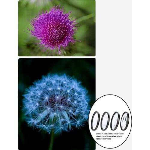 4 Pieces Filter Kit +1 +2 +4 +10 Filter Accessory Optical Glass Conversion Lens Professional