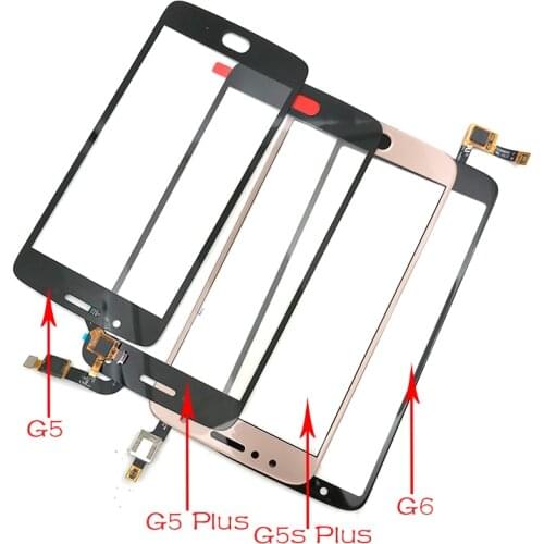5PCS For Motorola Moto G5 G6 G5s Plus Touch Screen Glass Panel Digitizer Sensor Touchpad Front Glass Panel Repair Spare Parts