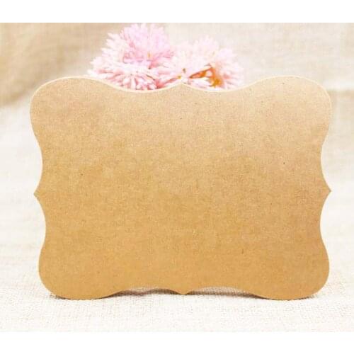 50pcs large kraft blank wedding wish note tag card paper products describe card 10*13cm custom cost extra