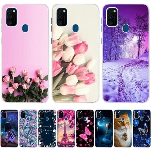 For Samsung Galaxy M30s Case 6.4" Butterfly Flowers Paintting Bumper Coque For Samsung M30s M30 S SM-M307FN Soft Phone Case Capa