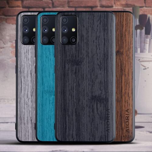 Case for Samsung Galaxy M51 Vintage design soft TPU Hard PC with PU leather skin 3in1 material coque fundas covers