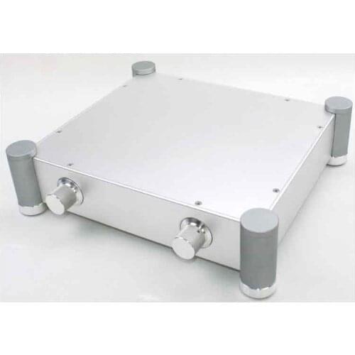 KYYSLB DIY Amplifier Case 320*70*280mm WA70 Full Aluminum Amplifier Chassis Preamp Tube Pure Stage Case Box Silver