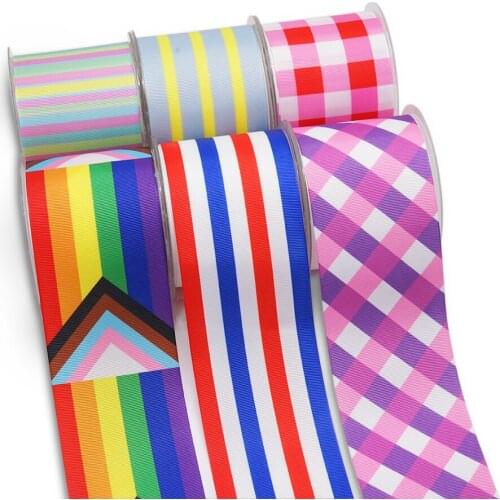 Colorful Grosgrain/Satin The Star Shine Ribbon Printed Ribbon For Crafts Decoration Bow 10 Yards 54629