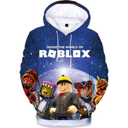 Robloxing childrens Hooded toddler girl fall clothes 2021 costumes for kids boys graphic tee boys long sleeve tops
