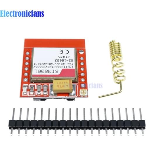 Diymore Smallest SIM800L GPRS GSM Module MicroSIM Card Core Board Quad-band TTL Serial Port for Arduino With Antenna