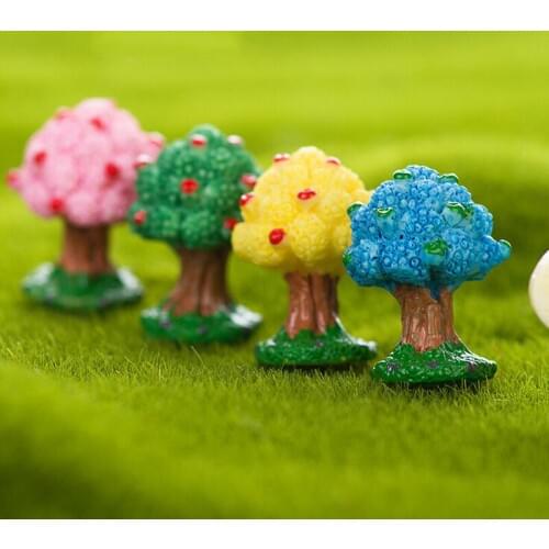Apple Tree Figurine decoration fairy garden Moss Ornament miniature Cartoon Animal Food Statu resin craft Gift TNB065