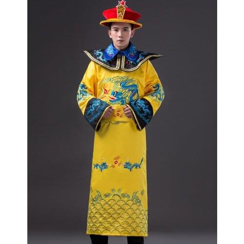 Qing Dynasty Emperor & Queen clothes Manchu costume Phoenix robe dragon stage costume studio portrait photography theme China