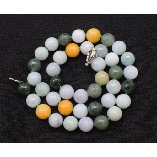 Emerald green round 10mm AA necklace 18inch FPPJ wholesale beads nature