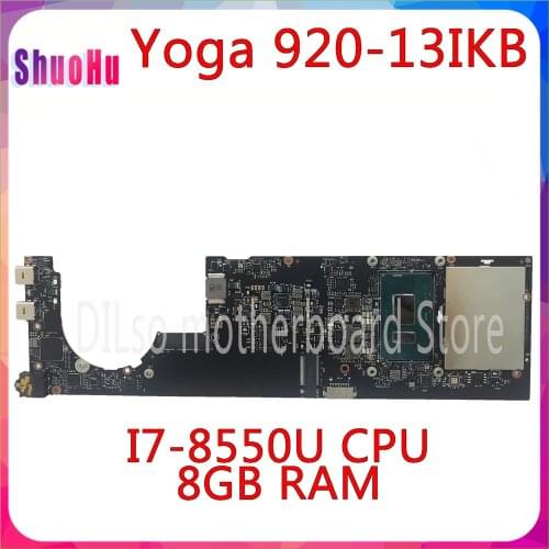 KEFU DYG60 NM-B291 For Lenovo Yoga920 Yoga 920-13IKB Laptop Motherboard 5B20Q09639 I7-8550U 8GB RAM 100% Tested Original Work