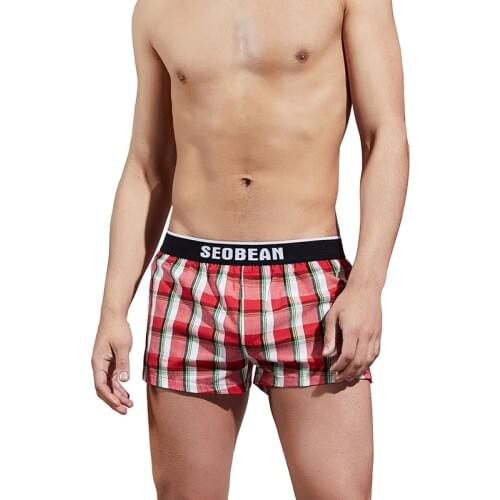 Pure Cotton Mens Sleep Bottoms Elastic Waist Breathable Home Pajama Shorts Fashion Man Bottom Male Sleepwear Boxer Underpants