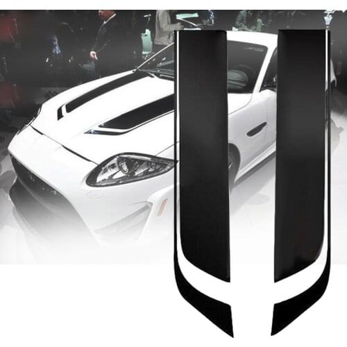 2Pcs Vinyl Car Hood Stickers Auto Hood Stripes Sticker DIY Bonnet Decor Accessories For BMW Honda Toyota Car Stickers and Decals