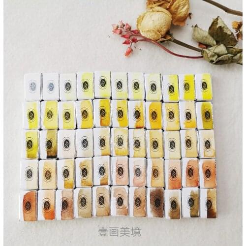 Polish Original Watercolor Paint ROMAN SZMAL Handmade Solid Aquarelle Big Full Pans Acuarelas High-End Painting Materials