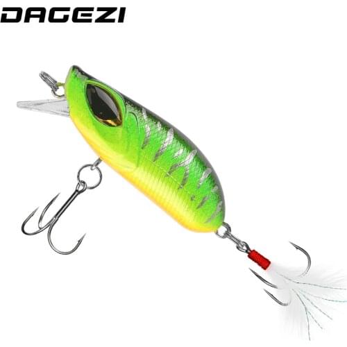 DAGEZI Minnow Fishing Lure 5cm/8g Topwater Hard Bait Wobbler Carp Striped bass Fishing tackle Hard SwimBait