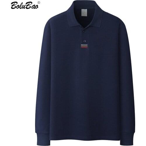 BOLUBAO Autumn Men Long Sleeve Polo Shirts Fashion Brand Mens Cotton Casual Polo Shirt High Street Trendy Polo Shirt Tops Male