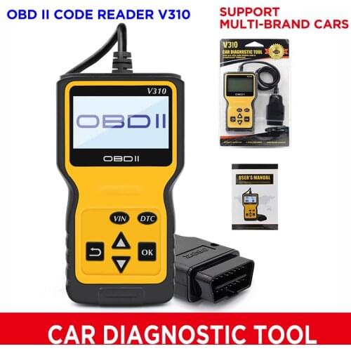 V310 OBD II Code Reader Support Multi-Brands Cars OBD2 Car Check Engine Fault Diagnostic Tool Automotive Scanner
